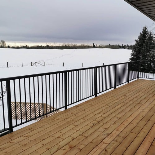 Custom Deck Railings – Proshield Metal Works Custom steel and aluminum deck railings in Edmonton by Proshield Metal Works.