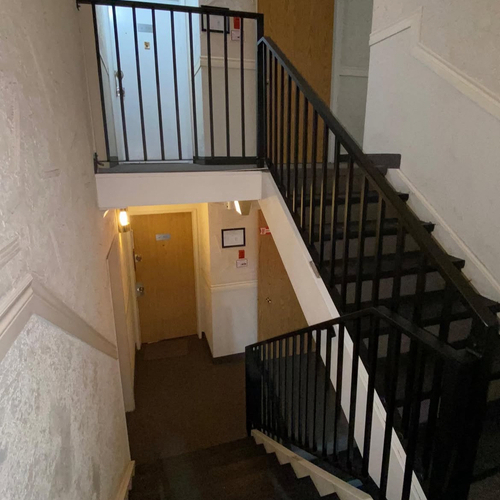Interior Stair Railings – Proshield Metal Works Custom interior stair railings made from steel and aluminum in Edmonton.