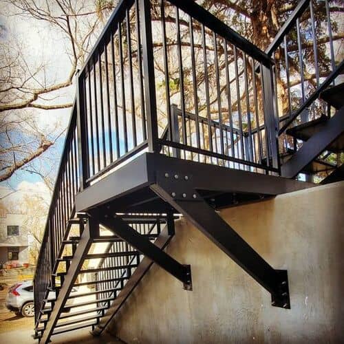 Custom Staircases – Proshield Metal Works Custom metal staircases designed and fabricated by Proshield Metal Works in Edmonton.